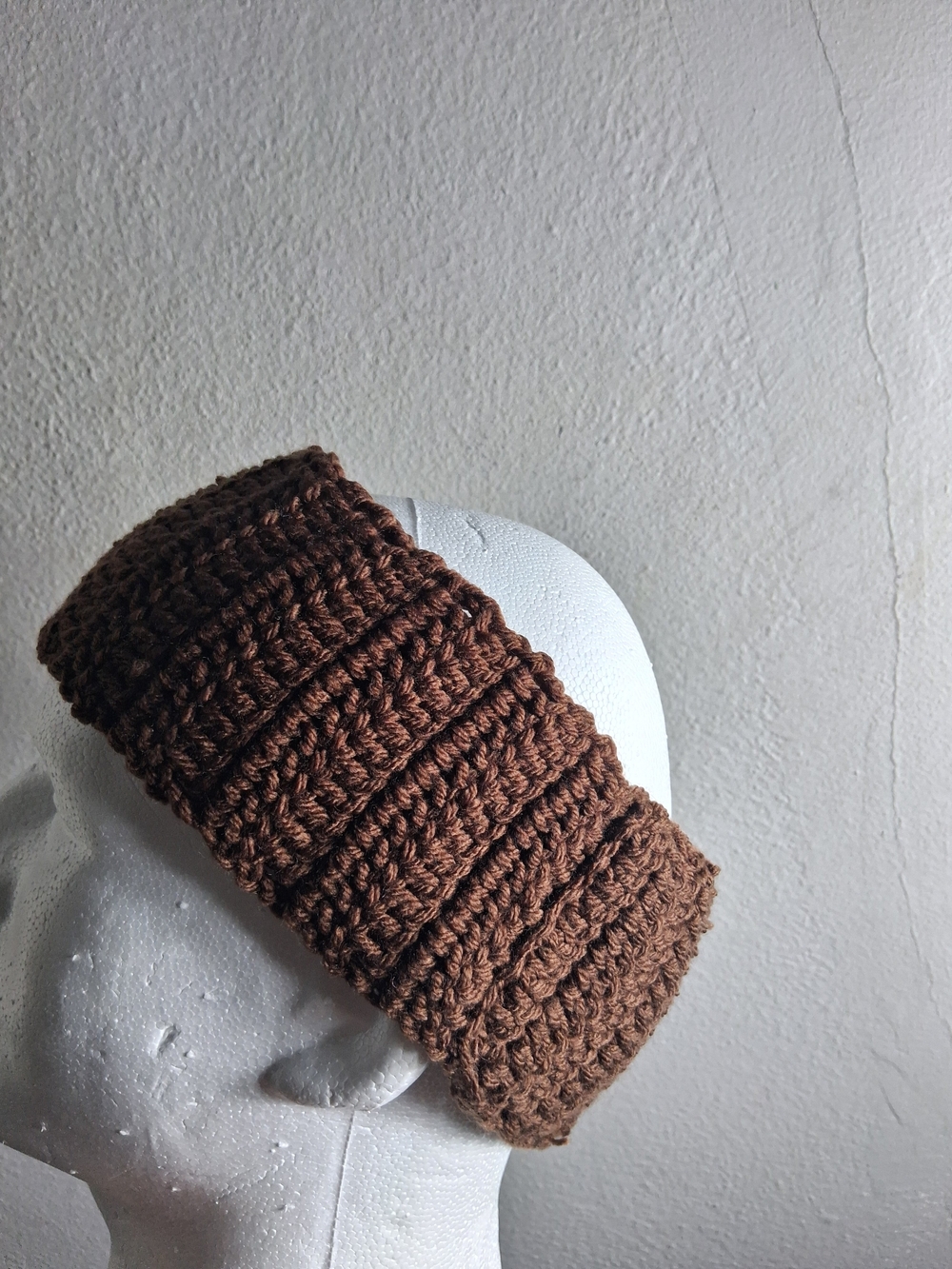 Hand Crafted Brown Crochet Ear Warmer Headband - Women Accessories